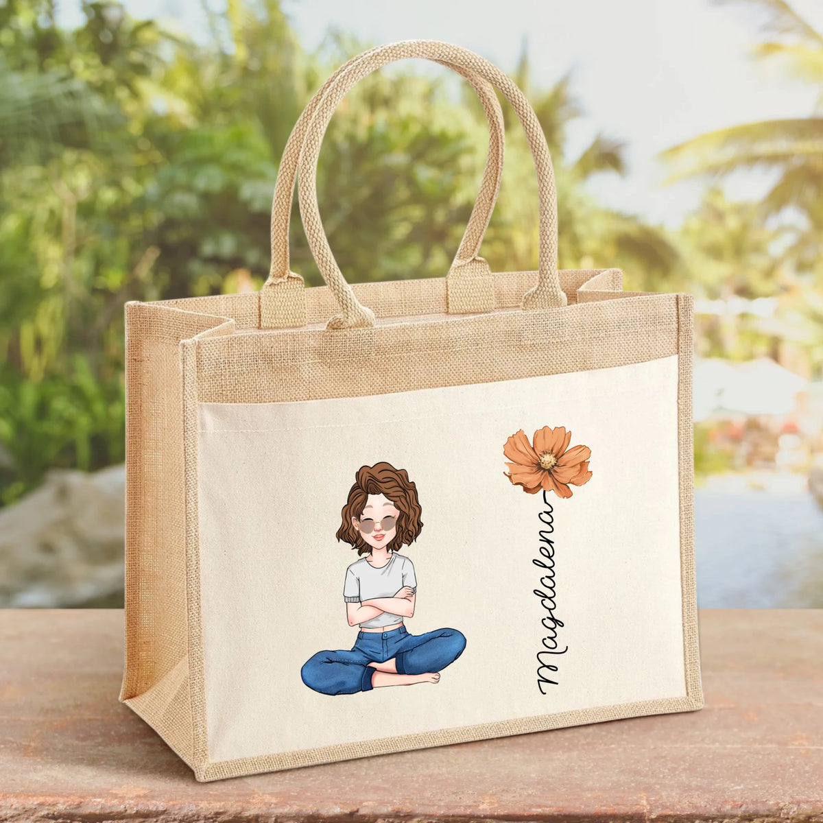 Letnie wibracje - personalizowana torba na plażę
