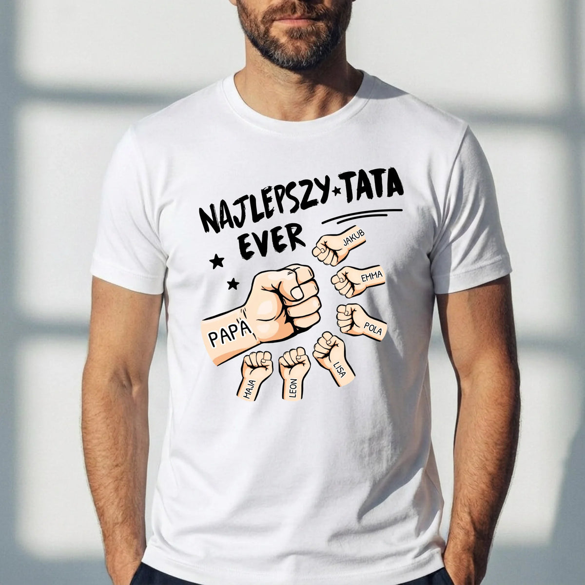 Najlepszy tata na świecie - T-shirt dla rodzica