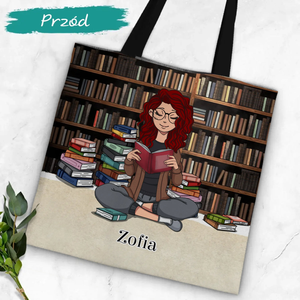 Personalizowana torba na książki dla miłośników czytania, elegancka i funkcjonalna