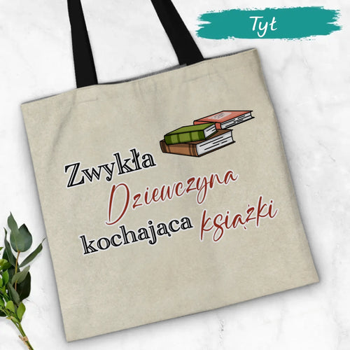 Personalizowana torba na książki dla miłośników czytania, elegancka i funkcjonalna – Motiv 2