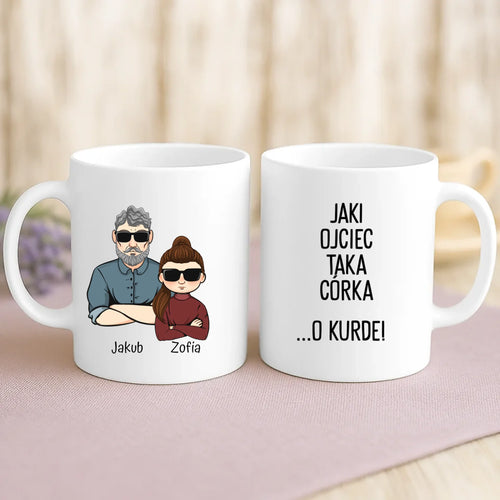 Weiße Tasse mit personalisiertem Spruch und Namen – individuelle Geschenkidee von Love & Faith