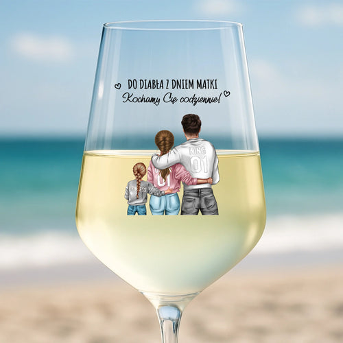 Personalizowany kieliszek do Aperola ze wzorem Codziennie, przygotowany jako prezent na Dzień Matki i Dzień Ojca
