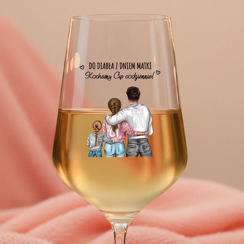 Personalizowany kieliszek do Aperola ze wzorem Codziennie, przygotowany jako prezent na Dzień Matki i Dzień Ojca – Motiv 2