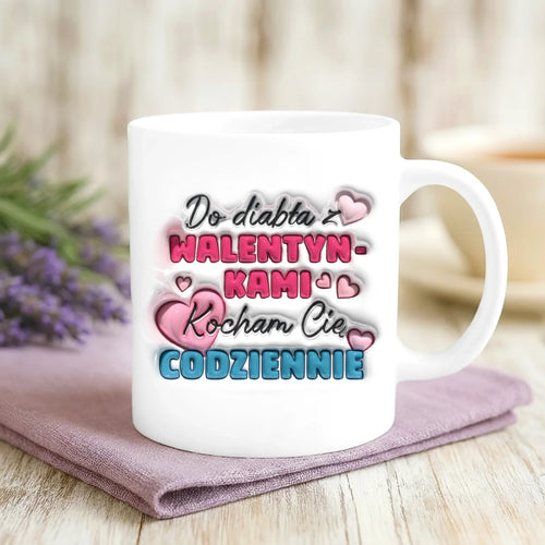 Weiße Tasse mit personalisiertem Spruch und Namen – individuelle Geschenkidee von Love & Faith
