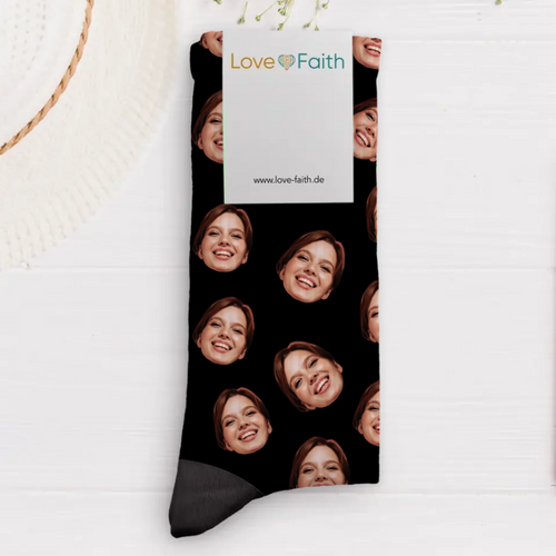 Personalizowane skarpety ze zdjęciami twarzy dla rodziny i przyjaciół