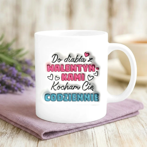 Weiße Tasse mit personalisiertem Spruch und Namen – individuelle Geschenkidee von Love & Faith